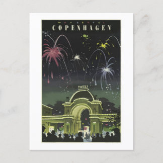Copenhagen Tivoli Vintage Postcard