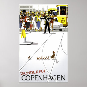 Copenhagen travel poster