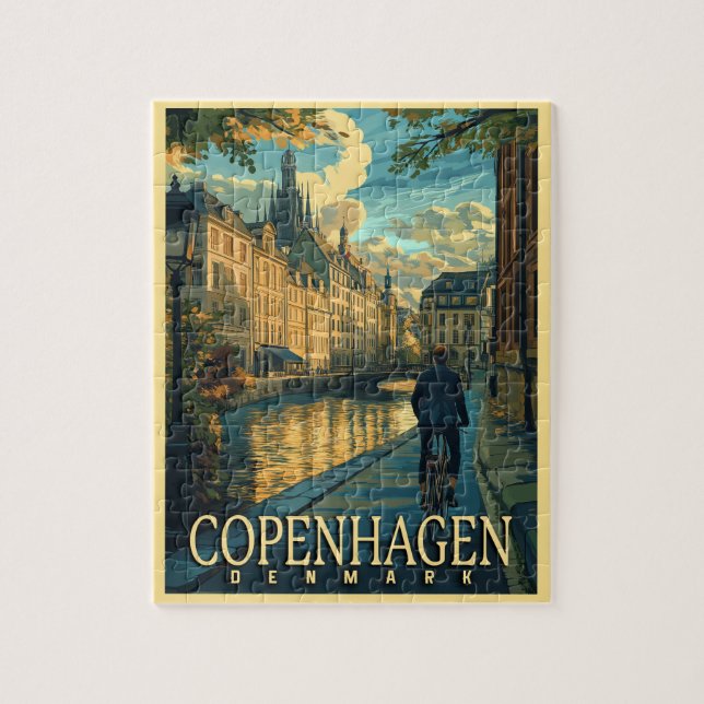 Copenhagen Vintage Travel  Jigsaw Puzzle (Vertical)