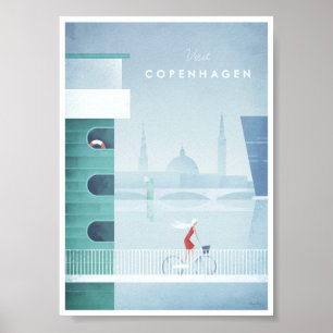 Copenhagen Vintage Travel Poster
