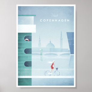 Copenhagen Vintage Travel Poster