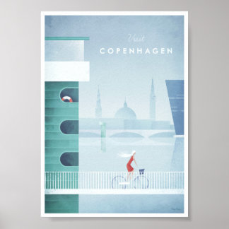 Copenhagen Vintage Travel Poster