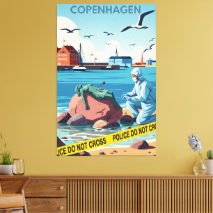Copenhagen WPA art Canvas Print