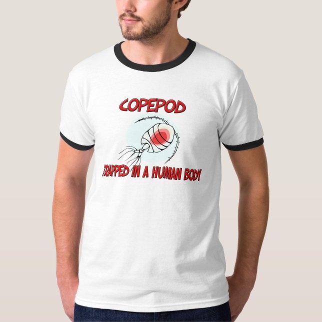 Copepod trapped in a human body T-Shirt (Front)