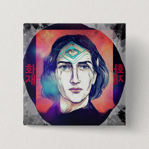 Copernicus a Fire Elf High Weirdness 15 Cm Square Badge