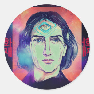 Copernicus a Fire Elf High Weirdness Classic Round Sticker