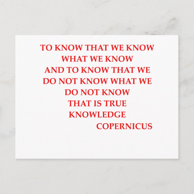 COPERNICUS quote Postcard (Front)