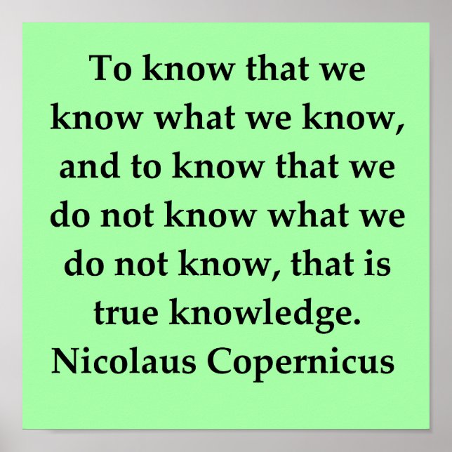 copernicus quote poster (Front)