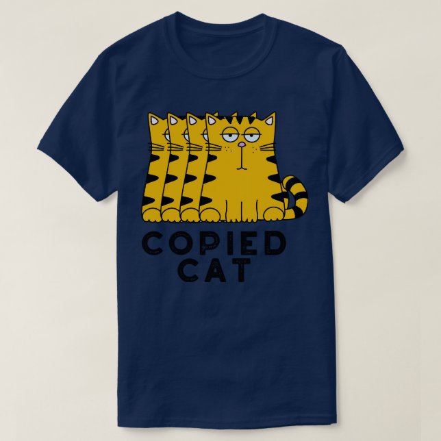 Copied Cat Cute Animal Pun 1 T-Shirt (Design Front)