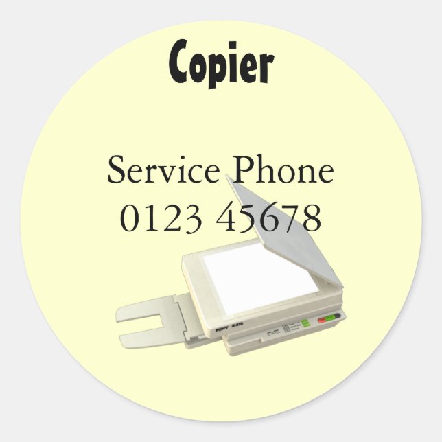 Copier service sticker (Front)