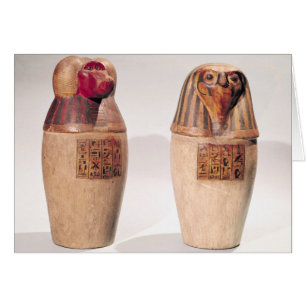 Copies of two New Kingdom canopic jars