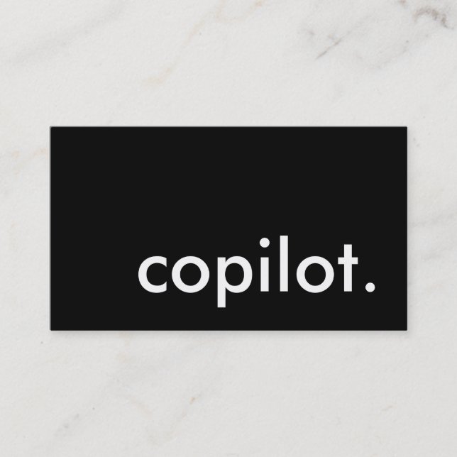 copilot. business card (Front)