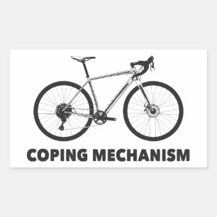 Coping Mechanism Bike Rectangular Sticker