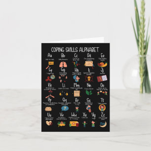 Coping Skills Alphabet Mental Health Awareness Cou Card