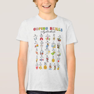 Coping Skills Alphabet Mental Health Awareness Cou Tri-Blend Shirt