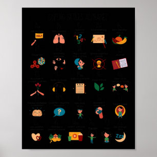 Coping Skills Alphabet School Counsellor Mental He Poster