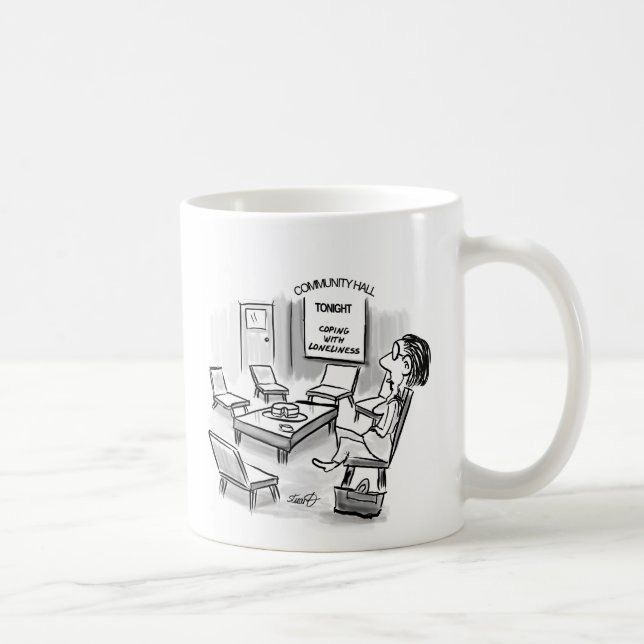 Coping with loneliness high res coffee mug (Right)