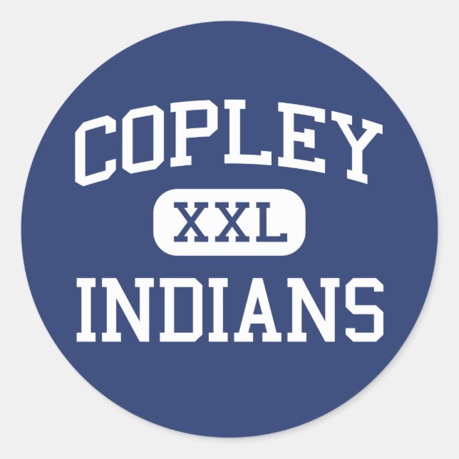 Copley - Indians - High School - Copley Ohio Classic Round Sticker (Front)