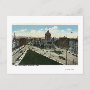 Copley Square View of Trinity Church Postcard