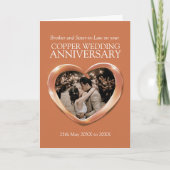 Copper 7th wedding anniversary photo card (Front)
