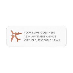 Copper Aeroplane Return Address