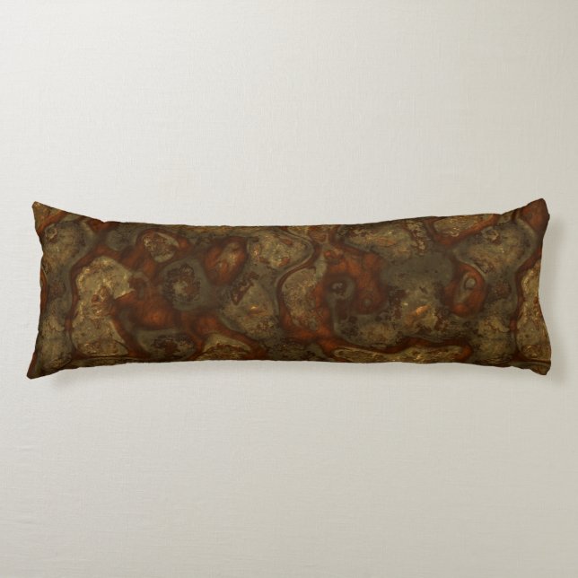 Copper and Bronze Stone Abstract Body Cushion (Front)