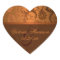 Copper and Brown Damask Heart Shaped Sticker