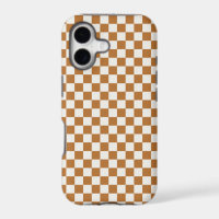 Copper and eggshell checkerboard pattern