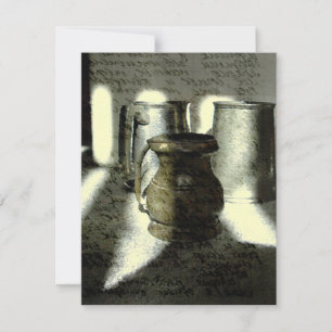 Copper and Pewter Mugs Holiday Card