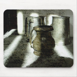 Copper and Pewter Mugs Mouse Mat