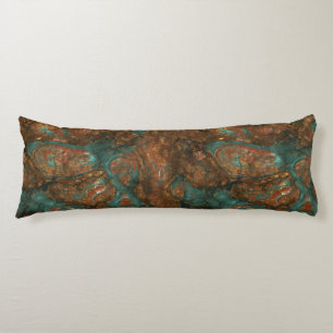Copper and Turquoise Stone Abstract Body Cushion