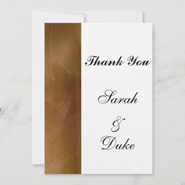 Copper And White Wedding Invitations (Front)