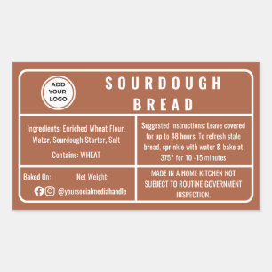 Copper Bakery Cottage Law Sourdough Bread Label