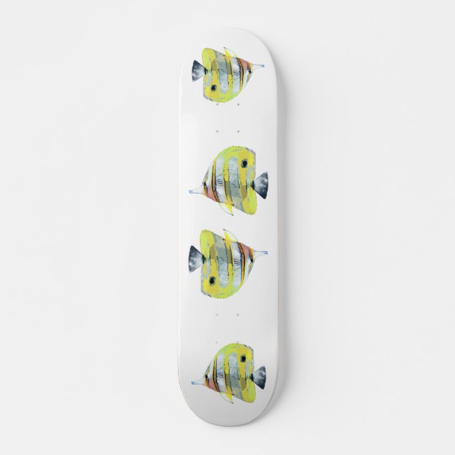 Copper-banded Butterfly Fish Skateboard (Front)