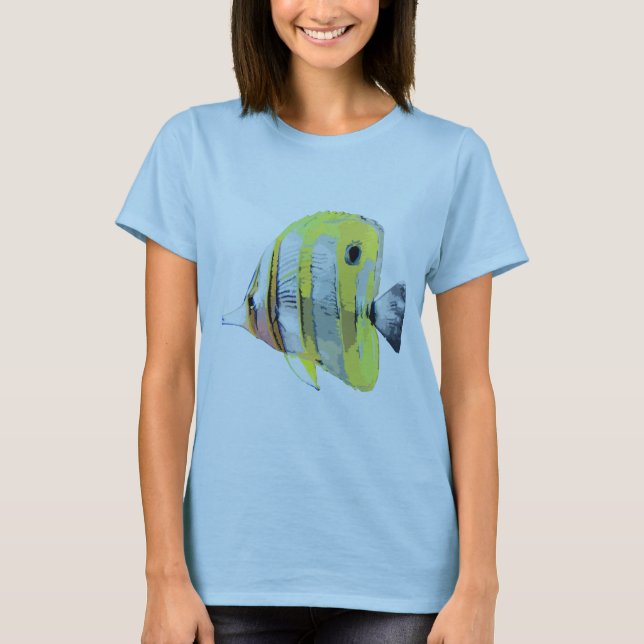 Copper-banded Butterfly Fish T-Shirt (Front)