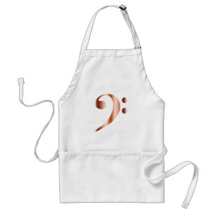 Copper Bass Clef Standard Apron