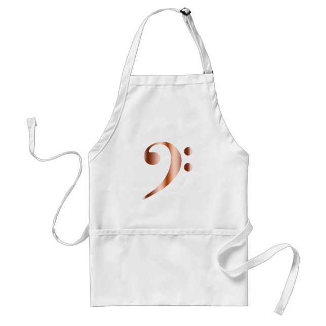 Copper Bass Clef Standard Apron (Front)
