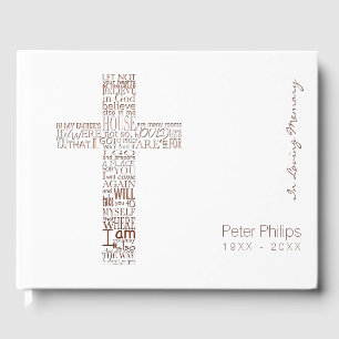 Copper Bible Verses from John 14 Memory Guest Book