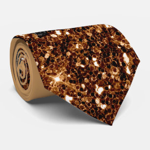 Copper & Black Glitter Necktie