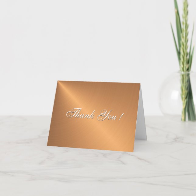 Copper Blank Thank You Cards (Front)