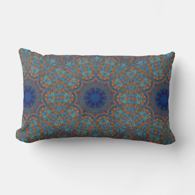 Copper Blue Lumbar Cushion (Front)