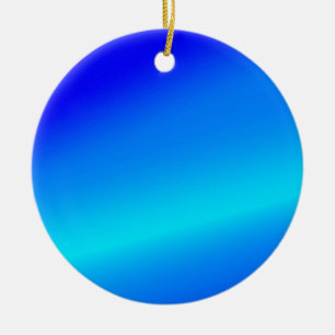 Copper blue ombre watercolor abstract pastel ceramic tree decoration