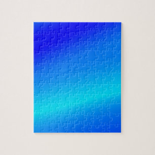 Copper blue ombre watercolor abstract pastel jigsaw puzzle