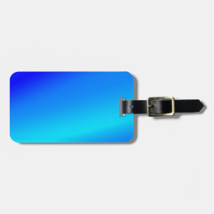Copper blue ombre watercolor abstract pastel  luggage tag