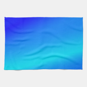 Copper blue ombre watercolor abstract pastel tea towel