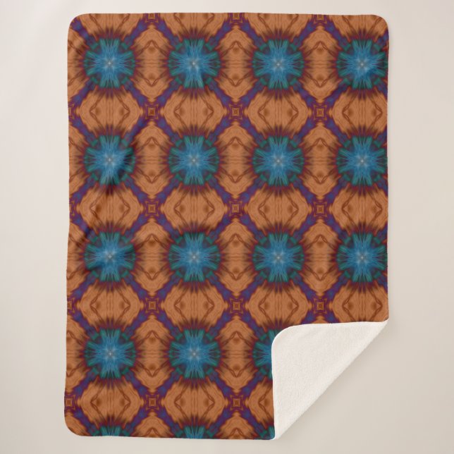 Copper Blue Sherpa Blanket (Front)