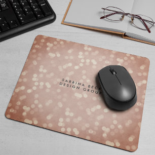 Copper Bokeh Lights   Personalised Mouse Mat