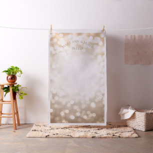 Copper Bokeh Lights Wedding Photo Backdrop