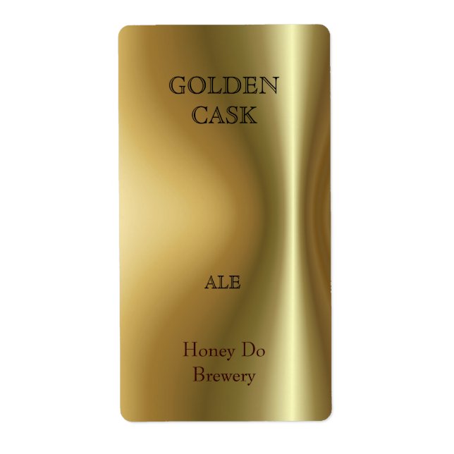 Copper Bottle Neck ~ Beer label (Front)