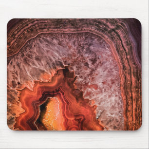 Copper Bronze Agate Mineral Gemstone Mouse Mat